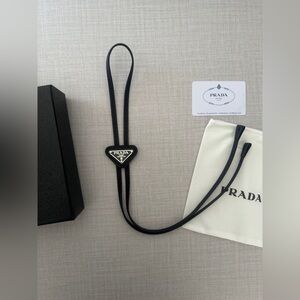 Prada Saffiano Leather Bolo Tie